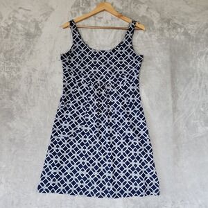 Jude Connally Dress Size Small Navy Nautical Boat Rope Strech Knit Jude Cloth